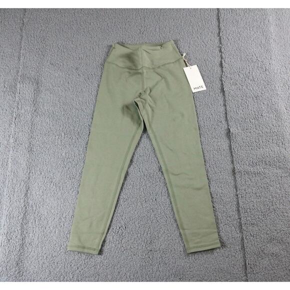 New Mate The Label Legging Lot of 2 Xs Green Organic USA - Picture 2 of 6